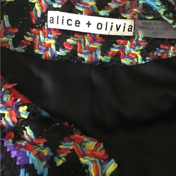 Alice + Olivia Andreas Frayed Blazer  NWOT - Picture 12 of 16